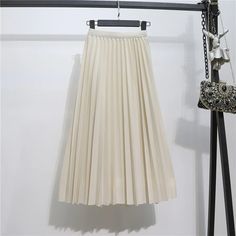 Grab this simple yet elegant Retro Slim Pleated Mid-Length Skirt For Women and expand your collection of skirts in your closet. The solid-colored skirts are available in several different colors which opens various options to buy from. The high-quality chiffon makes this skirt very light and comfortable. Elegant Non-stretch Pleated Flared Skirt, Elegant Non-stretch Flared Pleated Skirt, Non-stretch Solid White Skirt, Elegant Non-stretch Pleated Skirt, Non-stretch Elegant Flared Skirt, Elegant Non-stretch Flared Skirt, Non-stretch Solid Pleated Mini Skirt, Elegant Full Skirt In Solid Color, Elegant Solid Color Full Skirt