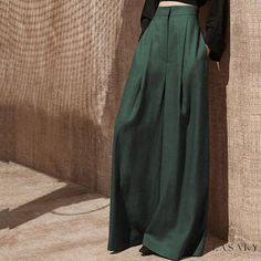 Lasaky - Flared Leg Pants with Elegant Drapes, High Waist, and Stylish Floor-Length Design High Waisted Wide Leg Pants, High Waist Wide Leg Pants, Elegant Drapes, Leggings Casual, Pantalon Large, Y2k Streetwear, High Waisted Leggings, Wide Leg Trousers, High Waisted Pants