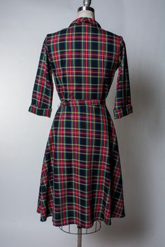 The Lucille Dress Full Button-Up Dress Aline Skirt Contrasting French Cuffs Come with fabric self belt Sorry, No Pockets 100% Cotton, Lightweight Lucille Dress, Aline Skirt, French Cuff, Wholesale Gifts, Tartan Dress, Student Fashion, Button Up Dress, Sweater Blouse, Tartan Plaid