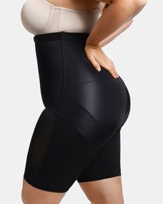 Shape up with AirSlim® Strapless Tummy Control Shaping Shorts that shape and lift your rear, and slim your tummy, with flexible bonings for support and prevention. They come with a simple hook and zipper combo closure, free-cut leg openings for a comfortable fit and an easy-to-access open crotch for convenience. Get the curves you want in no time with no compromises!Why you'll love it！• Built-in powernet shaping lining for effective tummy control.• Flexible bonings at the waist offer both sturdy Wedding Shapewear, Black Friday In July, Waist Trainer Workout, Low Intensity Workout, Waist Trainer, Tops For Leggings, Trending Now, Cami Tops, No Time