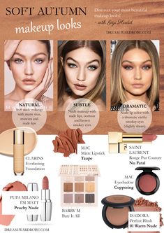 Soft Autumn Color Palette and Wardrobe Guide – Dream Wardrobe Autumn Skin, Autumn Makeup, Matte Skin, Smokey Eye For Brown Eyes