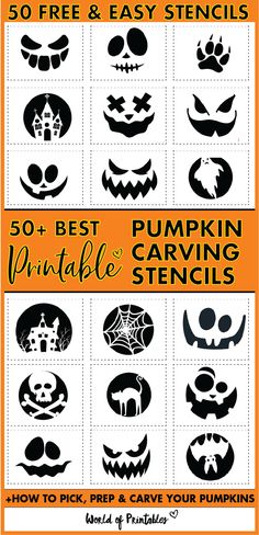 pumpkin carving stencils for kids to make