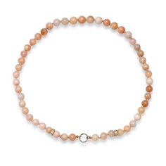 Our new diamond and pink opal necklace is handcrafted in 14K & 18K yellow, rose, or white gold and perfect to hold any charm. A beautiful length necklace with timeless appeal that can be worn anywhere. It makes the perfect gift for yourself or someone you love. Complete customization of length and amount of roundels is available. 14K & 18K gold Pink opals 2, 6mm Ronundels, 12 diamonds, .06 cts round diamonds Clasp not included, you choose your clasp. 16.5-17 inches, or you can customize the length Available in Yellow Gold, Rose Gold and White Gold Complete customization available Made with love in Los Angeles Complimentary gift wrapping provided Bezel Set Earrings, Signature Bracelet, Diamond Stacks, Bridal Diamond Jewellery, Anchor Necklace, Herringbone Necklace, Length Necklace, Linking Rings, Diamond Education