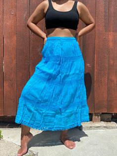 - this is an amazing pure cotton skirt from India with a double layer so it is not see-through at all. - Elastic waistband, it is super stretchy and extremely comfortable. - This gives a perfectly comfortable and very flattering look for all shapes and sizes. - This cotton skirt looks amazing with a Bikini top, basic t-shirts, tank top, and however you want to style it. - Made in India Care: - We recommend hand washing and tap/cold water - Machine wash, gentle cycle - Do not bleach - Air dry Not Cotton Mini Skirt For Festivals, Cotton Hippie Mini Skirt, Hippie Style Cotton Mini Skirt, Hippie Cotton Mini Skirt, Bohemian Solid Color Skirted Bottoms, Bohemian Style Skirted Bottoms, Bohemian Skirted Bottoms, Summer Cotton Full Maxi Skirt, Bohemian Solid Color Flared Maxi Skirt