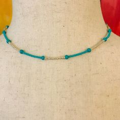 14” Turquoise And Silver Choker. 2.5” Extension. Dainty Seed Bead Choker. Hand Made With Seed Beads. Findings Silver Tone P1 Blue Jewelry With Silver Beads For Summer, Adjustable Blue Beaded Turquoise Necklace, Adjustable Turquoise Beaded Necklace With Silver Beads, Adjustable Blue Beaded Necklace With Silver Beads, Handmade Blue Turquoise Necklace For Summer, Blue Turquoise Necklace With Beaded Chain For Beach, Adjustable Blue Turquoise Necklace With Silver Beads, Adjustable Turquoise Necklace For Summer, Blue Turquoise Necklace For Summer Beach