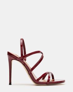 4.5 inch heel height Synthetic upper material Synthetic lining Synthetic sock Synthetic sole Imported Dark Red Heels Prom, 6inch Heels, Heels For Women, Maroon Heels, Maroon Heels Aesthetic, Sandal Heels, Wine Heels, Steve Madden Red Heels, Burgundy Fitted Heels With 4-inch Heel