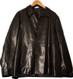 Classic Black Leather Jacket With Leather Lining, Classic Black Leather Jacket For Formal Occasions, Classic Black Outerwear With Leather Lining, Classic Black Single Breasted Leather Jacket, Luxury Black Outerwear With Leather Lining, Luxury Black Sport Coat For Business, Formal Black Leather Sport Coat, Classic Black Leather Sport Coat, Classic Black Leather Jacket