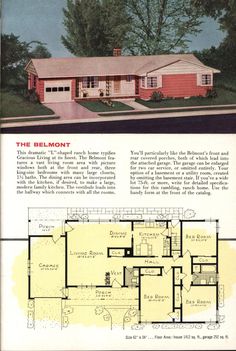 an old house is featured in this ad for the belmont model home, which was built in