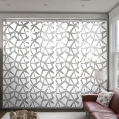 This panel track is easy 2-way installation and fast to add alluring style and refined touch to your window treatment and home decor. Hart & Harlow 4-Panel Single Rail Panel Track 48-88-in W 0.2-in Slat Width 23.5-in x 116-in Cordless Lattice Aluminum Light Filtering Vertical Blinds Room Divider Blinds, Panel Track Blinds, Panel Blinds, Light Filtering Shades, Fabric Light, Vertical Blinds, White Paneling, Shades Blinds, Sliding Panels