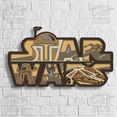 Star Wars Svg, Star Wars Design, Millenium Falcon, 3d Star, 3d Printing Projects, Spaceship Art, 3d Svg, Laser Engraving Machine, Layered Svg