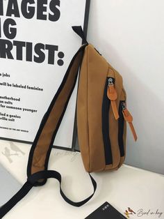 Bird in Bag - Khaki Solid Long Fashionable Chest Bag Waist Bag for Daily Use Bum Bag, Bird In Bag, Chest Bag, Waist Bag, Color Khaki, Pattern, Color