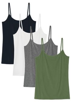 PRICES MAY VARY. ✪CAMISOLE DESIGN: Our camisole for women is designed with adjustable spaghetti strap, which is convenient for you to freely adjust the length of the straps to the fitting position. The camisole tank top round neck design is classic and versatile, which can emphasize your neckline and make you look elegant and charming. ✪PREMIUM QUALITY FABRIC: The camisole tank top is made of 95% modal, 5% spandex. The camisole for women fabric is lightweight and breathable, bringing you a high Victorious Outfits, Round Neck Design, Strap Tank Top, Womens Camisoles, Spaghetti Strap Tank Top, Spaghetti Strap Top, Lounge Lingerie, Sports Wear, Tank Top Camisole