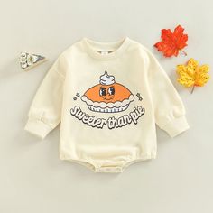 Includes: 1 OnesieMaterial: Cotton BlendGender: Boys & GirlsPattern: Letters, Pie, ThanksgivingSleeve Length: LongSummary: Baby Toddler Long Sleeve Pumpkin Spice Spice Baby, Sweater Weather, or Sweeter Than Pie Thanksgiing Onesie Casual Long Sleeve Cartoon Print Onesie, Long Sleeve Onesie With Cartoon Print For Playtime, Family Matching Long Sleeve Onesie For Playtime, Fall Cotton Onesie With Letter Print, Long Sleeve Cotton Onesie With Character Print, Cotton Long Sleeve Onesie With Character Print, Fall Long Sleeve Onesie With Letter Print, Fall Long Sleeve Letter Print Onesie, Cute Long Sleeve Onesie With Letter Print