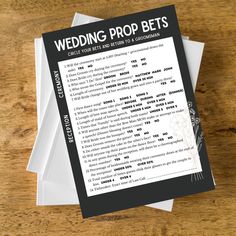 two wedding prop bet's sitting on top of each other