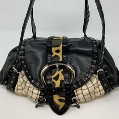 Authentic Vintage Christian Dior Leather Purse With Crocodile & Snake Skin Comes With Dust Bag Purchased In 2008 For Over $5000 In Las Vegas In The Caesar’s Mall. Very Well Loved But Still A Beautiful Bag. Going Through My Closet And Getting Rid Of Bags That Have Been Sitting For Awhile And This Is One Of Them. Still Smells Like Leather, Missing 1 Stud (Shown In Picture) Clear Nails Polish Stain Inside. Designer Leather Shoulder Bag With Crocodile Pattern, Designer Textured Leather Shoulder Bag, Designer Black Shoulder Bag With Crocodile Pattern, Designer Crocodile Pattern Shoulder Bag For Evening, Dior Vintage Bag, Christian Dior Bag, Dior Shoulder Bag, Oversized Clutch, Silk Bag