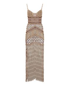 This Wood and Crystal Beaded Gown is part of the Spring 2024 Runway Collection. Due to the intricate hand-beading throughout this fully-beaded gown, this dress takes more than 18 days to make. The gown is made from an illusion tulle fabric with more than five pounds of crystal and wood beads.Made in Brazil. 100% POLYAMIDE. VEM28376US. Brazil Dress, 18th Birthday Dress, 2024 Runway, Beading Netting, Net Dress, Illusion Tulle, Beaded Gown, Fabric Beads, Tulle Fabric