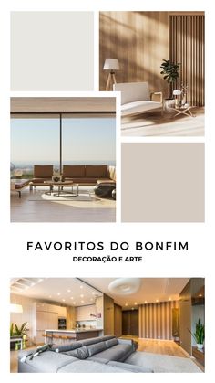 an image of a living room and dining area with the words favoritos do bonfim