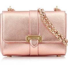 Aspinal Of London Lottie Bag ($560) ❤ liked on Polyvore featuring bags, handbags, shoulder bags, bolsas, purses, rose gold, man bag, leather hand bags, pink purse and pink shoulder bag Luxury Stuff, Mode Rose, Pink Shoulder Bag, Compact Bag, Diy Handbag, Shoulder Strap Bag, Pink Handbags, Leather Shoulder Handbags