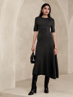 Natales Sweater Dress | Banana Republic Cute Church Outfits, Unique Sweaters, Long Sweater Dress, Winter Dress, Pinterest Fashion, Business Dresses, Outfits Casual, Winter Dresses, Cocktail Dress Party