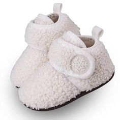 PRICES MAY VARY. Warm ＆ Cozy：Toddler slippers are made of high-quality fleece inside,fine fleece lining warms wraps the baby's feet, making them feel soft even without socks. The surface of the baby slippers is covered with short plush,with a warm fleece lining,which blocks the cold outside from the inside out.Keeps baby feel warm and comfortable while walking on cold hardwood floors. Easy to Wear:Toddler house slippers with wide durable hook ＆ loops strip closure making it super easy for toddle Baby First Walking Shoes, Toddler House, Flexible Shoes, Toddler Slippers, Non Slip Socks, Parents Baby, Baby Slippers, Ankle Support, Baby Development