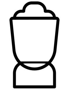 a black and white image of a blender