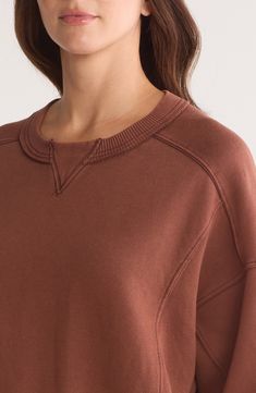 A boxy fit lends relaxed energy to this slightly cropped cotton-blend sweatshirt. 21 1/2" length (size Medium) Crewneck Long sleeves 80% cotton, 20% polyester Machine wash, tumble dry By Free People; imported Relaxed Fit Crew Neck Cropped Sweater For Fall, Casual Crew Cropped Sweater, Oversized Cropped Sweater With Crew Neck, Crew Neck Boxy Fit Cropped Sweater For Loungewear, Boxy Fit Crew Neck Cropped Sweater For Loungewear, Oversized Crew Neck Casual Cropped Sweater, Relaxed Fit Crew Cropped Sweater, Fall Cropped Cotton Sweater With Ribbed Neckline, Fall Cotton Cropped Sweater With Ribbed Neckline