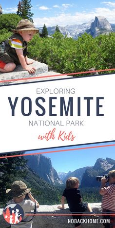 the yosemite national park with kids is featured in this postcard for an article