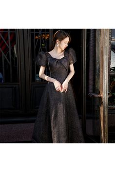 Shop shiny black long formal party dress with short sleeves online. Sheprom offers formal or casual style dresses to fit your special occasions. Dress With Short Sleeves, Formal Party Dress, Fashion Dresses Casual, Formal Party, Style Dresses, Custom Dresses, Your Special, Casual Style, Dress Length