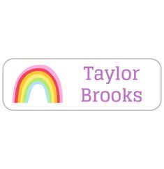 large name labels rainbows white lavender Camp Trunks, Kids Name Labels, Labels For Kids, Rainbow Names, Rainbow Sky, Kids Labels, Sms Message, Waterproof Labels, All Names