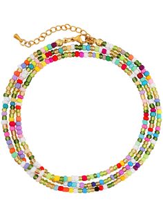 PRICES MAY VARY. BOHO HIPPIE LONG COLORFUL BEADED CHAIN: This vibrant beaded chain is perfect for adding a splash of color to any summer outfit. It complements tank tops, dresses, shirts, and blouses, making it ideal for birthdays, vacations, beach days, and daily wear. Versatile as a choker, bracelet, or anklet, it adapts to your style. MATERIALS: Meticulously crafted from high-quality stainless steel and acrylic. Because this beaded chain is handmade, the color of the bead may vary slightly fo Multicolor Beaded Anklets For Summer, Summer Multicolor Beaded Anklets, Multicolor Round Bead Anklets For Beach, Multicolor Beaded Anklets For Vacation, Multicolor Round Beads Anklets For Beach, Multicolor Round Beaded Anklets For The Beach, Multicolor Beaded Summer Anklets, Summer Beaded Multicolor Anklets, Multicolor Tiny Beads Anklets For Beach