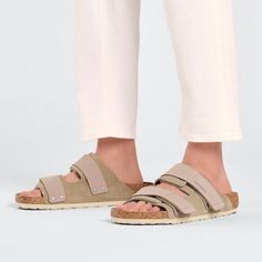 Birkenstock Uji Sandal Stone Coin Nubuck-Suede Leather Size Eu 39 Womens Us 8- 8.5 Narrow/ Medium (This Style Only Comes With Narrow) Condition: New Without Box Shoes Birkenstock, Birkenstock Shoes, Women's Shoes Sandals, Birkenstock, Suede Leather, Shoes Sandals, Coin, Women Shoes, Sandals