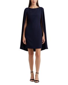 Lauren Ralph Lauren Cape Dress Ralph Lauren Cape Dress, Cape Sleeves, Black B, Ralph Lauren Women, Cape Dress, Ralph Lauren Dress, Size 8 Dress, Above The Knee, Lauren Ralph Lauren