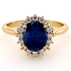 A classic design featuring a stunning blue sapphire center stone that rests on a high quality setting made of 14K yellow gold. This 14K yellow gold diana ring was crafted to perfection and made to last a lifetime. 💗 **NEW** Live Chat With Us 💬 💗 http://bit.do/Camellia-Jewelry SETTING #SKU: AY-0010E Metal: 14K Yellow Gold (Also Available in 14K Rose Gold or 14K White Gold - No Extra Charge) Ring Size: 6.5 Size Selectable (4-9 US Sizes) Certificate: AJC (Ayala Jewelry Certificate) MAIN STONE Ty Gold Sapphire Diamond Ring With Halo Design, Luxury Sapphire Oval Halo Ring, Luxury Oval Sapphire Halo Ring, Elegant Gold Sapphire Ring With Halo Design, Gold Oval Sapphire Ring With Brilliant Cut, Luxury Oval Sapphire Promise Ring, Luxury Gold Sapphire Ring With Halo, Luxury 14k Gold Oval Sapphire Ring, Gold Oval Sapphire Birthstone Ring