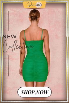 Women Summer Daily Bodycon Sexy Dress Slim Fit Sheath Mini Dress For Summer, Green Mini Bodycon Dress For Party Season, Summer Slim Fit Mini Dress For Date Night, Slim Fit Mini Dress For Summer Date Night, Slim Fit Summer Dresses For Night Out, Slim Fit Dresses For Summer Night Out, Green Mini Bodycon Dress For Party, Green Mini Length Bodycon Dress For Party, Green Fitted Mini Dress Flirty Style