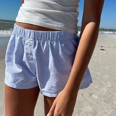 Blakley Striped Shorts – Juniper Striped Shorts Outfit, Blue Striped Shorts, Stripe Shorts, Beach Essentials, Fit Ideas, Surfs Up, Beach Shorts, Senior Year, Chic Woman