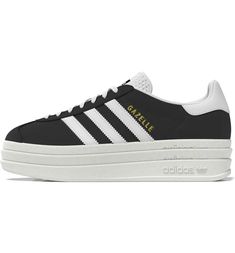 Black Platform Adidas, Sporty Low-top Adidas Platform Sneakers, Adidas Low-top Platform Sneakers For Streetwear, Adidas Leather Platform Sneakers With White Sole, Adidas Black Low-top Platform Sneakers, Platform Sneaker, Adidas Gazelle, Womens Sneakers, Nordstrom