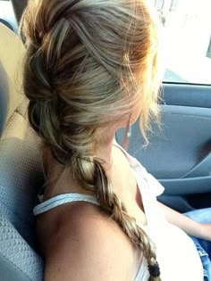 ♡ Messy French Braids, French Braid Hairstyles, 2015 Hairstyles, Braids For Long Hair, Messy Hairstyles, Hair Dos, Gorgeous Hair, Perfect Hair, Hair Day