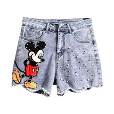 Elevate your summer style with our 2023 Summer Collection of Cartoon Embroidery Pearl Jean Shorts. a stunning boho-inspired piece! These high-waisted shorts make a statement with their straight. embroidered design and zipper & button closure. perfect for channeling effortless grace and timeless sophistication.Distinctive Features: Boho-inspired Design: A unique blend of vintage allure and today's spirited fashion pulse. these shorts will make you look and feel like a fashionista. High-waisted: F Trendy Embroidered Jeans For Summer, Trendy Embroidered Summer Bottoms, Trendy High-waisted Embroidered Bottoms, Embroidered Denim Blue Jean Shorts, Embroidered Short Denim Jeans, Trendy Embroidered Blue Shorts, Embroidered Cutoff Shorts For Summer, Casual Embroidered Cutoff Shorts, Embroidered Short Length Denim Jeans