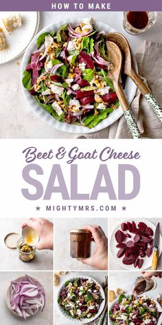 How to Make Beet and Goat Cheese Salad Beet Salad With Goat Cheese, Beet Goat Cheese Salad, Beet Goat Cheese, Salad With Goat Cheese, Beet And Goat Cheese, Beet Salad Recipes, Creamy Goat Cheese, Roasted Beet Salad, Ibs Recipes