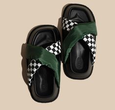 Green Platform Sneakers For Summer, Summer Streetwear Sandals With Rubber Waffle Outsoles, Leather Sneakers With Textured Footbed For Summer, Summer Streetwear Sandals With Textured Sole, Green Sandals For Spring Streetwear, Kicks Shoes, Shoes Heels Classy, Funky Shoes, Women Shoes Online