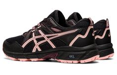 (WMNS) Asics Gel Venture 8 'Black Frosted Rose' 1012A708-009 (SNKR/Cozy/Women's/Wear-resistant) Pink Trail Running Shoes With Gel Cushioning, Pink Asics Running Shoes For Streetwear, Asics Pink Running Shoes For Streetwear, Sporty Trail Running Sneakers, Functional Pink Asics Sneakers, Asics Pink Running Shoes With Boost Midsole, Pink Trail Running Sneakers With Gel Cushioning, Asics Black Trail Running Shoes With Boost Midsole, Asics Trail Running Shoes With Boost Midsole In Black