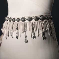 Belt Vardyak - Pregomesh Strings Of Pearls, Native Patterns, Armenian Jewelry, Star Symbol, Pearl Belt, Ancient Kingdom, Edgy Jewelry, Chain Belts, Kings Crown