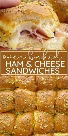 this ham and cheese sandwich is made with bread rolls