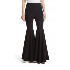 These Pants Are Literally A Game Changer! Featuring A Very Chic, Slim, Fit Through The Thighs, And Opening Into The Most Deliciously Dramatic Bell Bottom Flarethese Are The Pants You Wear When You Want To Be The Center Of Attention And Make An Entrance. Similar To The Saint Laurent Flare Trousers That Are Priced At $2000, These Milly Pants Are A Steal. Never Before Worn And With Tags Still Attached, These Pants Are In Perfect Condition And Ready For A New Home! Size 4 And Size 8 Are Available. P Spring Party Wide-leg Dress Pants, Chic Stretch Dress Pants, Chic Fitted Wide Leg Pants For Evening, Chic Dress Pants For Party, Chic Stretch Wide Leg Pants, Chic Stretch Pants For Evening, Elegant Bottoms For Going Out In Spring, Flared Wide Leg Pants For Summer Evenings, Chic Stretch Wide Leg Pants Full Length