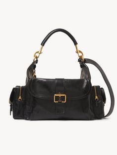 Chloé Large Camera Bag In Soft Leather | Chloé US Chloe Shoulder Bag, Sneaker Jewelry, Buffalo Leather, Basket Bag, Black Shoulder Bag, Chloe Bag, Fall 2024, Small Leather Goods, White Bag