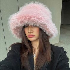 Super Cute And Stylish Ships In 5-10 Business Days Fluffy Bucket Hat, Fur Bucket, Faux Fur Bucket Hat, Fur Bucket Hat, Bucket Hat Women, Faux Fur Hat, Fur Hat, Outfits With Hats, Brim Hat