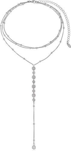 Ettika Triple Layer Y-Necklace | Nordstrom Crystal Lariat Necklace With Adjustable Chain, Adjustable Cubic Zirconia Clavicle Necklace, Adjustable Crystal Backdrop Necklace, Crystal Dangle Lariat Necklace With Adjustable Chain, Adjustable Crystal Choker Chain Necklace, Adjustable Cubic Zirconia Lariat Necklace, Adjustable Cubic Zirconia Necklace With Sparkling Stones, Adjustable Crystal Chain Necklaces, Adjustable Delicate Crystal Chain Necklace