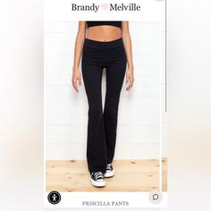 Brandy Melville Leggings Xs/S Nwt Black Brandy Melville Leggings, Black Tight Bottoms With Elastic Waistband, Black Mid-rise Pants For Loungewear, Black Elastane Yoga Pants For Spring, Trendy Fitted Workout Pants, Trendy Black Elastane Yoga Pants, Fitted Trousers For Workout, Fitted Workout Trousers, Trendy Mid-rise Pants For Yoga