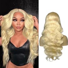 613 13x4 Hd Lace Front Wig Human Hair. Material: 10a Brazilian Virgin Human Hair. Lace Size: 13x4 Hd Lace. Cap Construction: Lace Front With Adjustable Straps And Combs. Hair Length: 22 Inch. Hair Texture: Body Wave Lace Front Wigs Human Hair. Density: 150% Densities. Color: Blonde Lace Front Wigs Human Hair. Features:Natural-Looking 13x4 Inch Lace Front For Versatile Styling Options, Can Make Your Favorite Hairstyle, Straight Hair, Deep Wave. Soft And Smooth 100% Human Hair That Can Be Styled J Hairstyle Straight Hair, 22 Inch Hair, Golden Hair Color, Frontal Wig Body Wave, Straight Weave, Blonde Lace Front Wigs, Hair Color For Women, Wig Human Hair, Short Bob Wigs