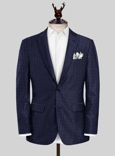 Step into a realm where luxury and legacy seamlessly unite with our Noble Silk Navy Blue Houndstooth Jacket - a true sartorial gem for the discerning gentleman. Expertly crafted from premium 100% silk. Its blue navy shade, adorned with the timeless houndstooth pattern, creates a visual harmony of sophisticated and understated style. It's not just a piece of clothing; it's an investment in superior quality and a luxurious experience with every wear. Versatile enough for various occasions, from th Luxury Tailored Houndstooth Outerwear, Elegant Houndstooth Sport Coat With Lapel Collar, Elegant Tailored Houndstooth Sport Coat, Luxury Tailored Houndstooth Blazer, Elegant Houndstooth Sport Coat With Notch Lapel, Elegant Houndstooth Outerwear For Tailoring, Tailored Houndstooth Sport Coat For Formal Events, Elegant Business Sport Coat With Houndstooth Pattern, Elegant Houndstooth Sport Coat For Business